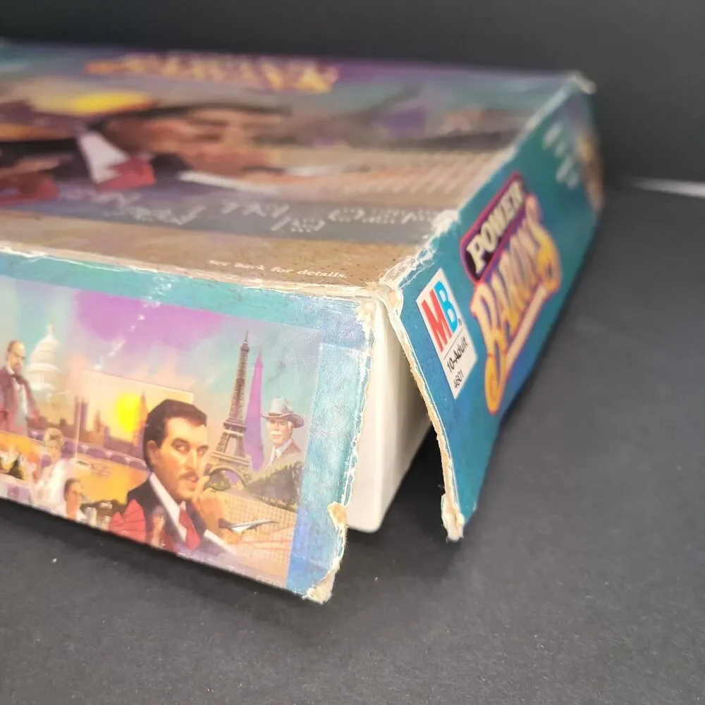 Power Barons Board Game 1986 Milton Bradley Vintage Strategy Missing 1 Red Plane